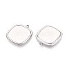 304 Stainless Steel Pendant Cabochon Settings STAS-T067-14P-2
