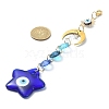 Handmade Evil Eye Lampwork Pendant Decorations HJEW-JM01071-4