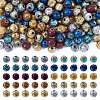 150Pcs 10 Colors Electroplated Natural Lava Rock Beads Strands G-PJ0001-03B-2