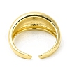 Word Tomorrow Will Be Better Brass Open Cuff Ring for Women RJEW-H120-04G-3