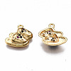 Brass Micro Pave Cubic Zirconia Charms KK-Q277-073-NF-3