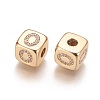 Brass Micro Pave Cubic Zirconia Beads KK-K238-16G-O-2