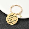201 Stainless Steel & Brass Letter Keychain KEYC-YW00095-11-1