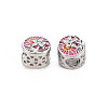 Rack Plating Alloy Enamel European Beads MPDL-N039-129-2