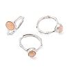 Oval Natural Sunstone Adjustable Rings RJEW-Q817-04P-12-1