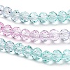Transparent Painted Glass Beads Strands X1-DGLA-A034-T4mm-A10-4