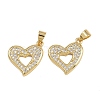 Brass Micro Pave Cubic Zirconia Pendants ZIRC-I367-12G-11-1