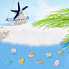 ARRICRAFT 40Pcs 8 Styles Ocean Theme Transparent Resin Cartoon Pendants RESI-AR0001-44-5