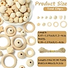 110Pcs 12 Styles Unfinished Wood Beads WOOD-YW0001-82-2