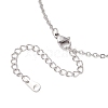 Ocean Theme 304 Stainless Steel Clear AB Glass Pendant Cable Chain Necklaces NJEW-JN05172-7