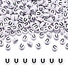 500Pcs Acrylic Horizontal Hole Letter Beads OACR-YS0001-03U-1