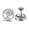 Tarnish Resistant 304 Stainless Steel Stud Earrings EJEW-H371-08P-2