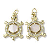 Brass Micro Pave Cubic Zirconia Pendants KK-G485-28G-01-1