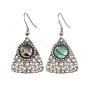 Paua Shell and 304 Stainless Steel Dangle Earrings EJEW-JE07471-01-3