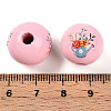 Easter Theme Printed Wood Beads WOOD-T032-22S-3