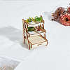 4Pcs 4 Styles Resin Potted Plants Display Ornaments AJEW-LP0002-38-1