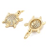 Brass Pave Clear Cubic Zirconia Pendants KK-U009-12J-G-2