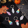 Halloween Ghost Printed Opaque Acrylic Shoe Charms PALLOY-AB00081-5