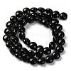 Natural Black Stone Beads Strands G-T047-A17-01-3