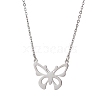 Non-Tarnish Hollow Butterfly 304 Stainless Steel Pendant Necklaces NJEW-JN04814-01-1