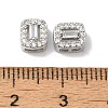 Brass Micro Pave Clear Cubic Zirconia Beads KK-G503-22P-3