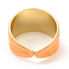 Enamel Plain Band Open Cuff Rings RJEW-E069-01G-4