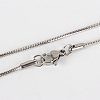 304 Stainless Steel Snake Chain Necklace Making STAS-P045-18-4