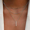 Alloy 3 Layer Necklaces for Women WG9523E-13-1