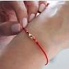 Good Lock Polyester String Bracelets with Brass Spring Ring Clasps for Women PH9541-2-1