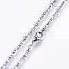 Tarnish Resistant 304 Stainless Steel Cable Chain Necklaces NJEW-P226-01P-06-2