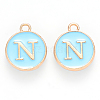 Golden Plated Alloy Enamel Charms LS-ENAM-S118-04N-1