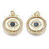 Brass Micro Pave Colorful Cubic Zirconia Pendants ZIRC-S067-184-NF-1