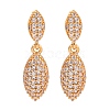 Brass Micro Pave Cubic Zirconia Stud Earrings EJEW-K400-43G-4