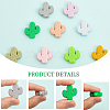 CHGCRAFT 18Pcs 18 Styles Food Grade Eco-Friendly Silicone Beads SIL-CA0001-70-5