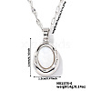 Elegant Oval Brass Pendant Necklaces SC8993-6-1