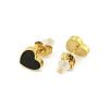 304 Stainless Steel Enamel Stud Earrings EJEW-G421-01G-02-4