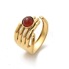 Natural Gemstone Finger Rings RJEW-K290-10G-2