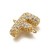 Brass Micro Pave Cubic Zirconia Links KK-I717-04F-2