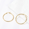 PVD Vacuum Plating 201 Stainless Steel Hoop Earrings with 304 Stainless Steel Pins for Women EJEW-D279-12G-04-1