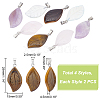 Unicraftale 8Pcs 4 Styles Natural & Synthetic Mixed Gemstone Pendants G-UN0001-10-2