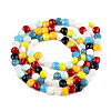 Opaque Solid Color Glass Beads Strands GLAA-N052-07-2