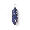 Natural & Synthetic Mixed Stone Double Terminal Pointed Pendants PALLOY-JF01743-02-2