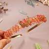 Natural Cherry Quartz Glass Hair Bands PW-WGDCA18-20-1