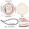 CREATCABIN 1 Set Flat Round & 3D Owl Pattern Wooden Pendant Decorations HJEW-CN0001-18-2