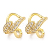 Rack Plating Brass Micro Pave Clear Cubic Zirconia Cuff Earrings EJEW-H147-13G-4