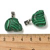 Synthetic Malachite Pendants G-Z067-02P-12-3