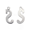 Tarnish Resistant 304 Stainless Steel Letter Charms LS-STAS-F039-01S-P-2