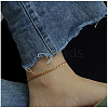 Titanium Steel Figaro Chain Anklets for Women WG21F1E-02-1