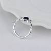 Alloy with Natural Lapis Lazuli Finger Rings FS-WGF3EDB-06-4