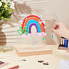 Transparent Acrylic Slant Back Earring Display Stands EDIS-WH0035-20B-02-3